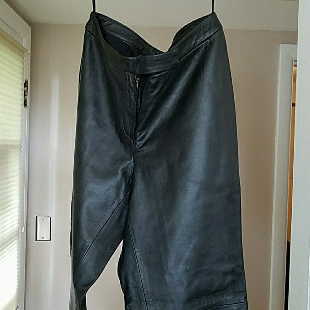 INC black leather pants